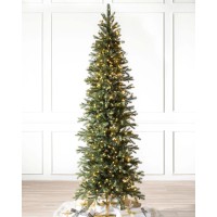 Árvore de Natal Cathedral Fir Slim com Galhos Articulados, Suporte Metálico e Micro LEDs Embutidos Árvore de Natal Cathedral Fir Slim com Galhos Articulados, Suporte Metálico e Micro LEDs Embutidos